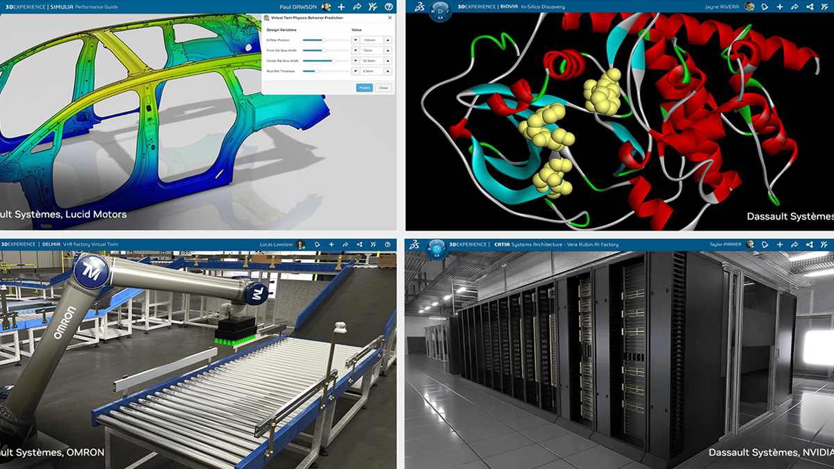 Dassault Systèmes y NVIDIA se asocian para construir una plataforma de IA industrial que impulsa Gemelos Virtuales