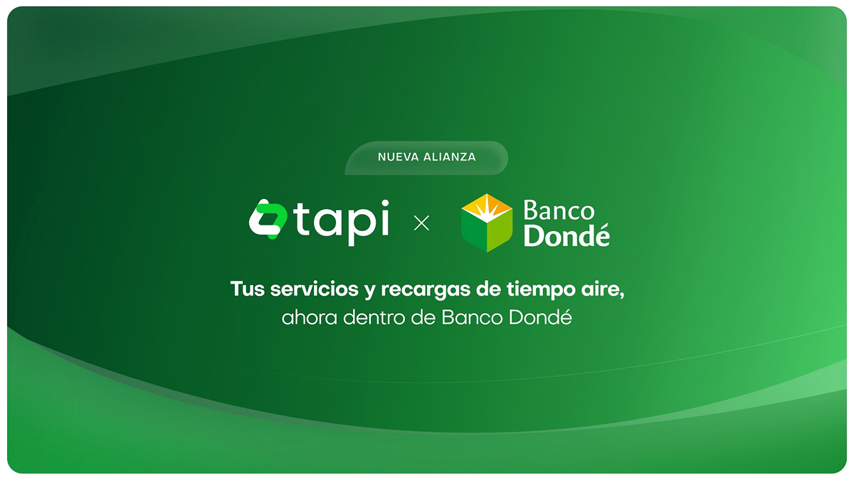 Banco Dondé incorpora pagos y recargas con tapi